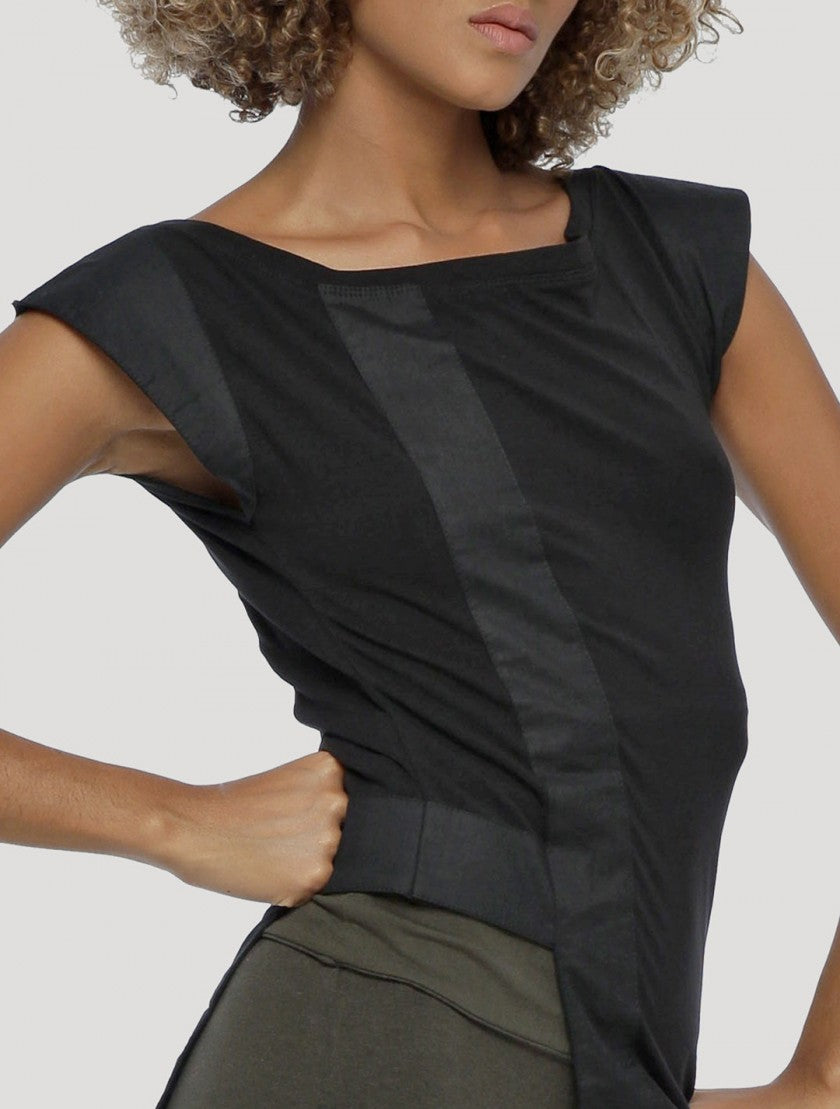 VENUS Sleeveless Tunic In Black