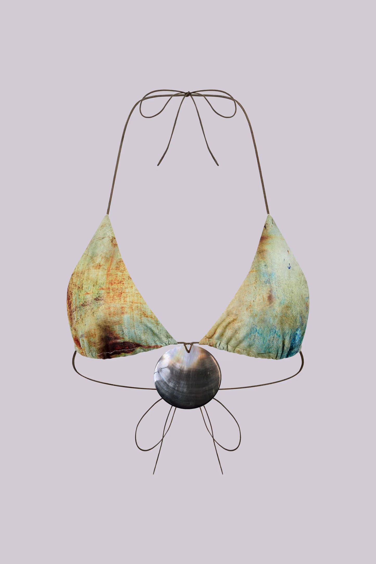 SUNSET Shell Micro Triangle Bikini Top - Green