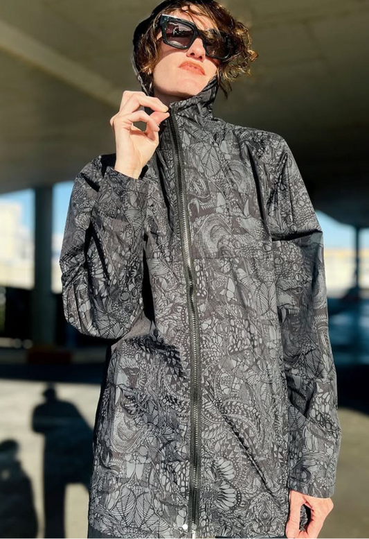 JUNO Unisex Wind Jacket In Black