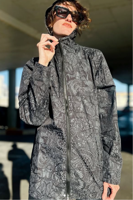 JUNO Unisex Wind Jacket In Black
