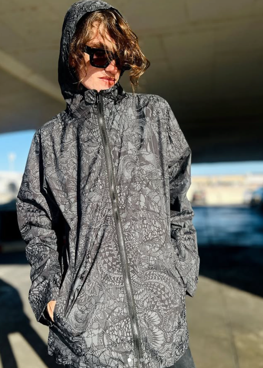 JUNO Unisex Wind Jacket In Black