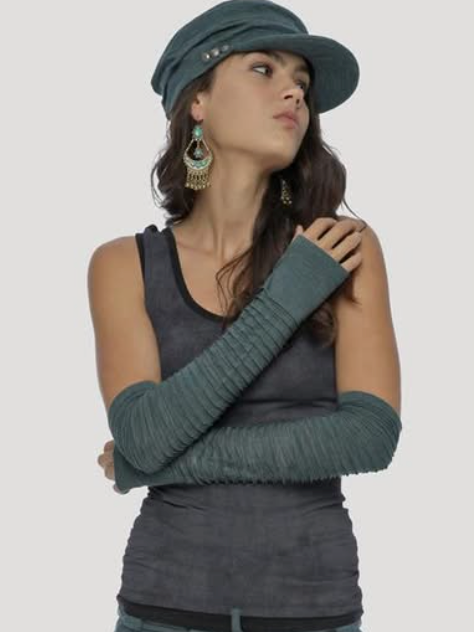 SLASHED Gloves In Teal