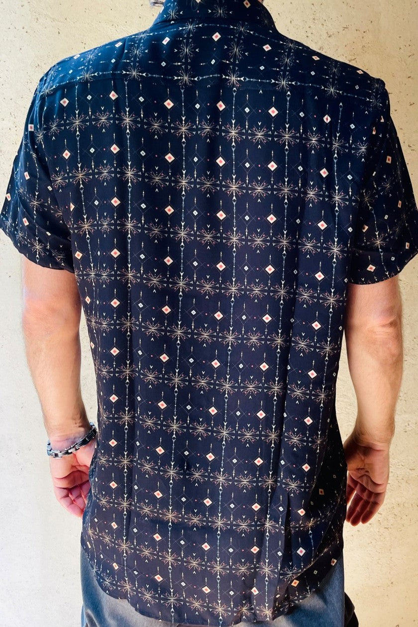 FIREWORKS Button Short Sleeve Shirt