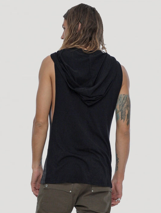 MUDRA Sleeveless Tee In Black