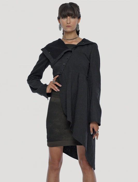 SIDE Hood Jacket In Black