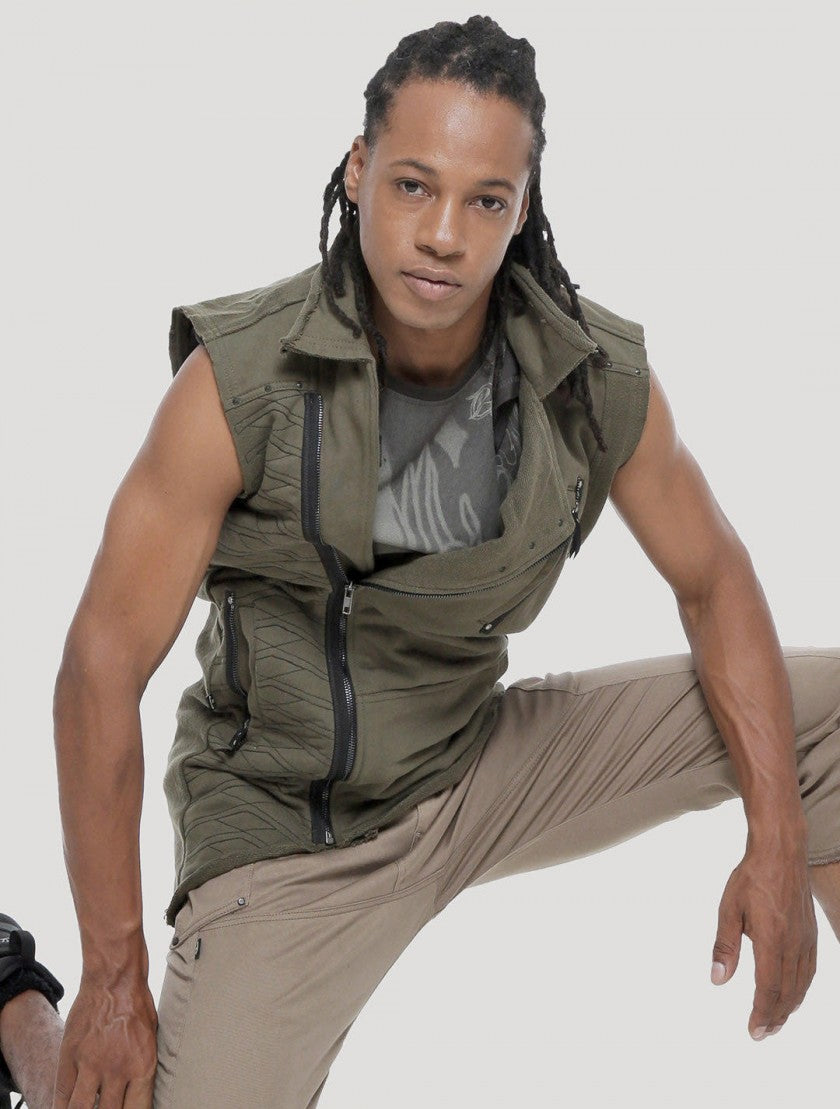 OFF RMX Vest In Olive