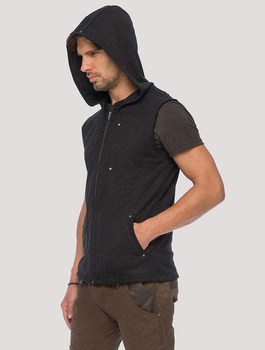 DHARMA Hoodie Vest In Black