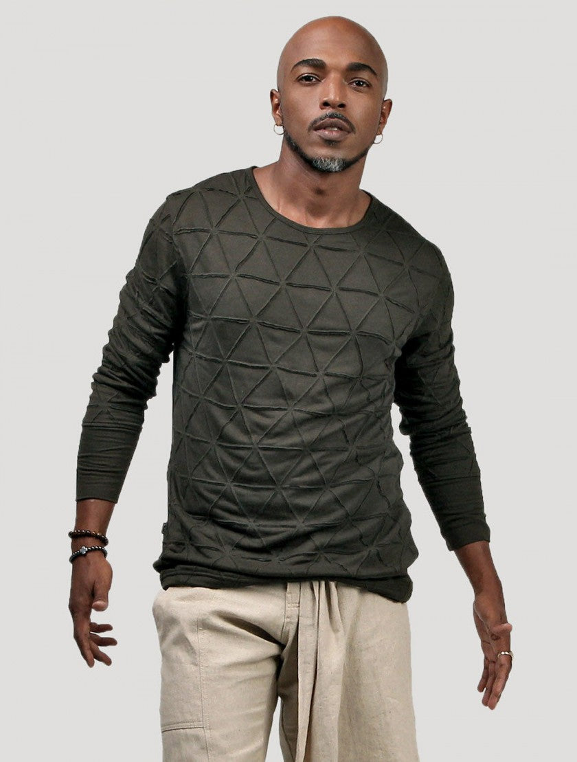 ZENTANGLE Long Sleeves Shirt In Olive