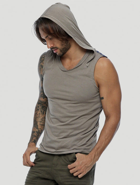 TIGER Sleeveless Tee In Steel