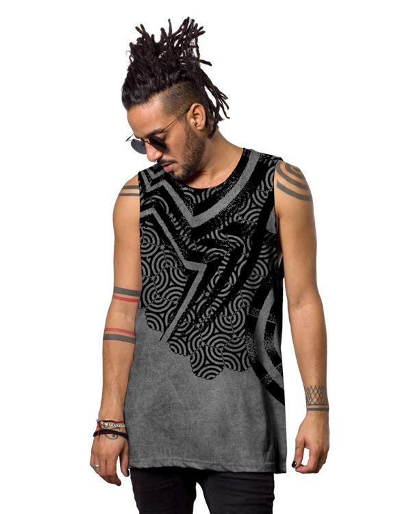 SHIBA Tank Top In Grey Wash