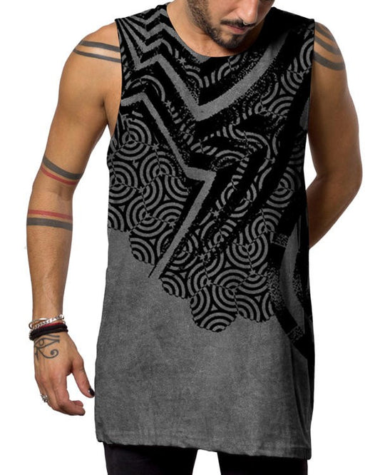 SHIBA Tank Top In Grey Wash