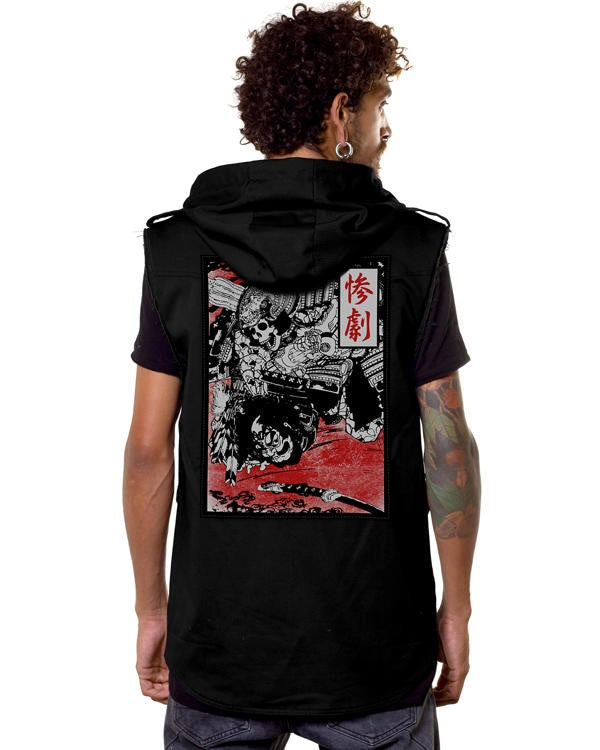 SHINANGA Denim Vest In Black