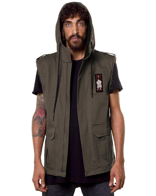 SHINANGA Denim Vest In Stone