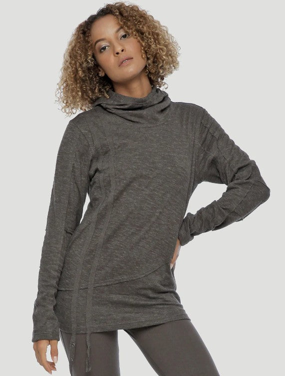 KENNY Hood Jumper In Olive Noir