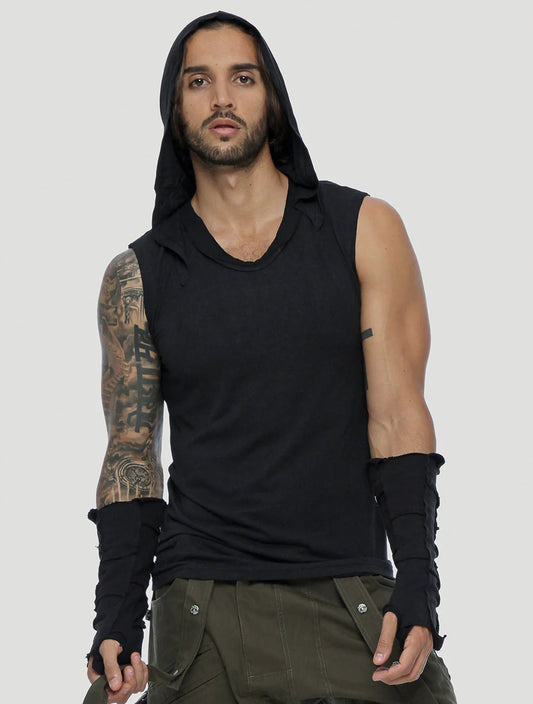 TIGER Sleeveless Tee In Black