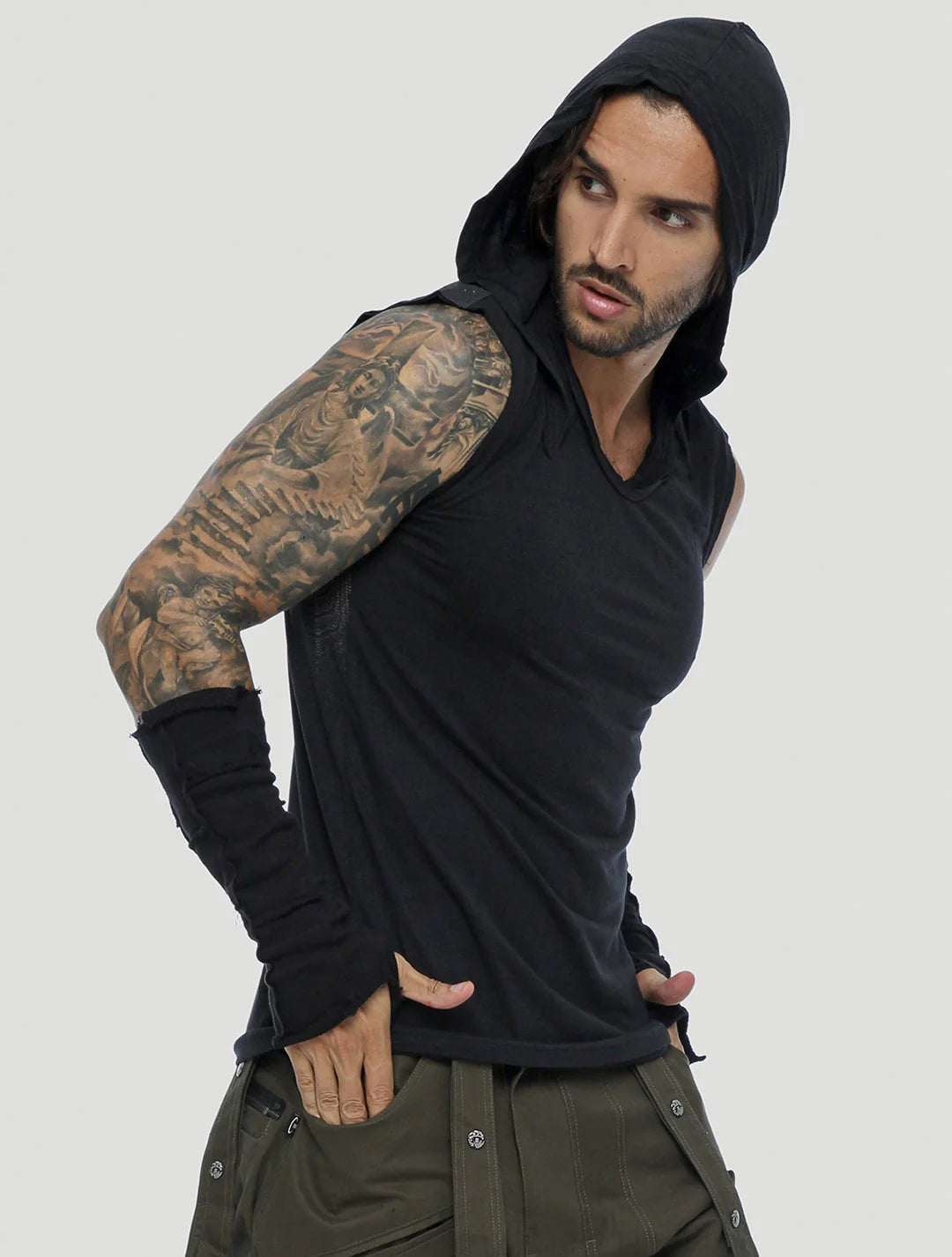TIGER Sleeveless Tee In Black