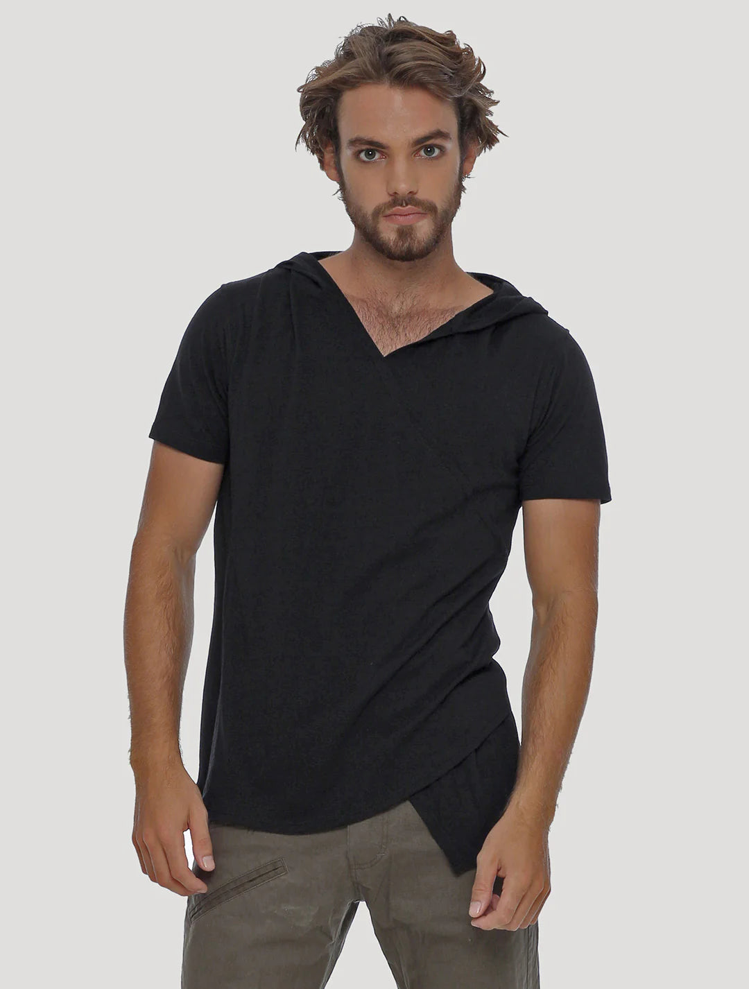 VIPA Hooded T-Shirt In Black