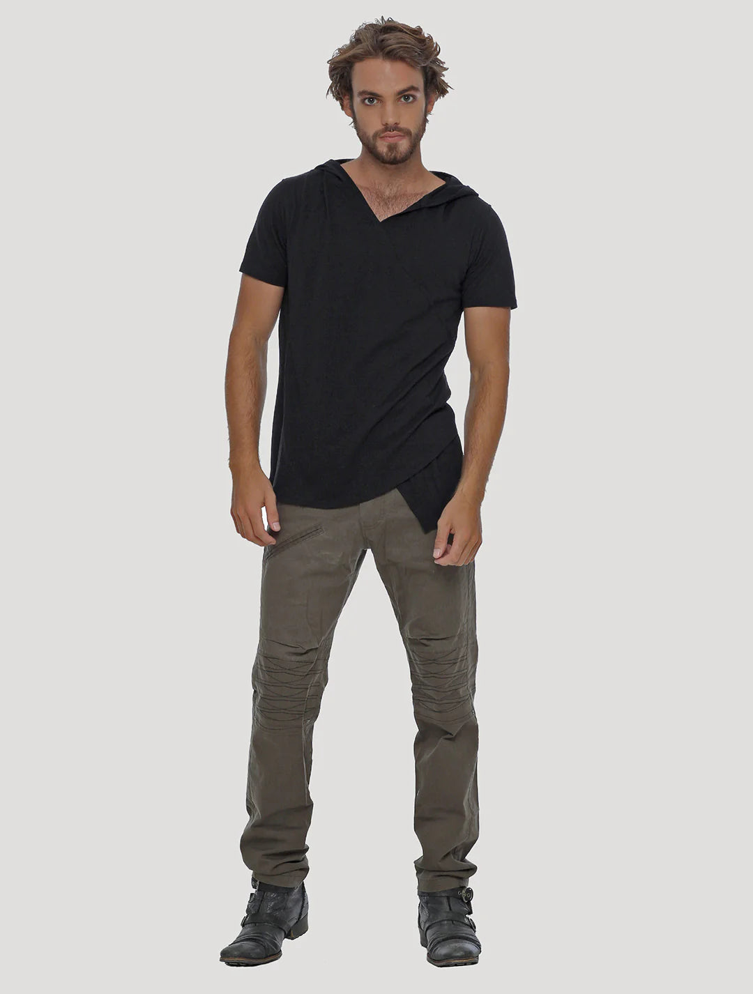 VIPA Hooded T-Shirt In Black