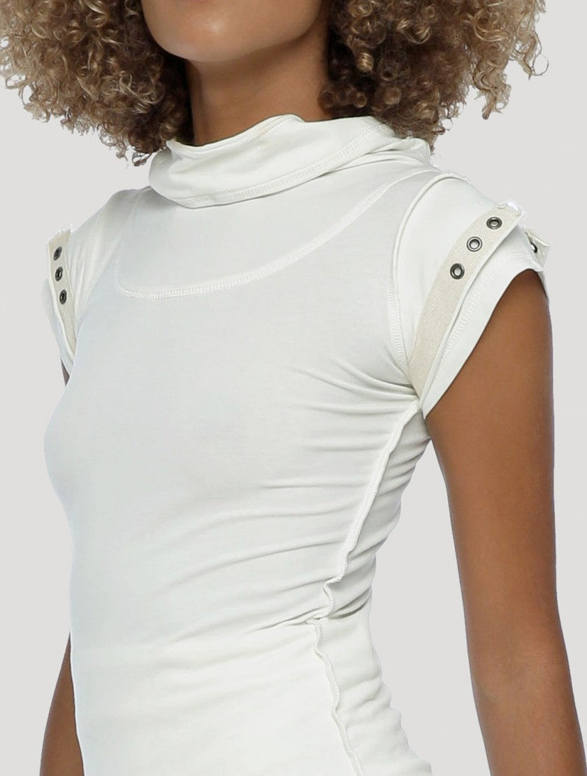 BILLY Short Sleeve Top In White