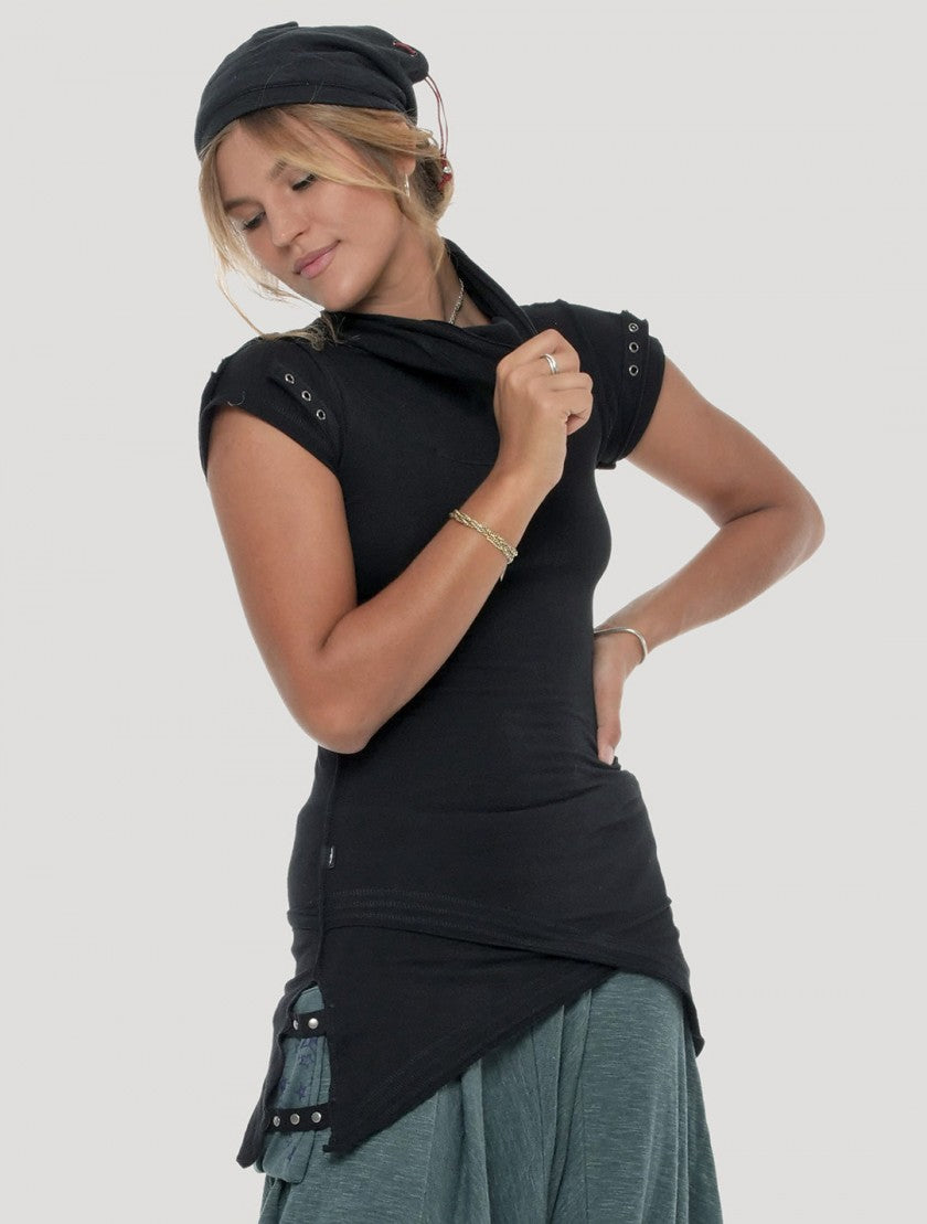 BILLY Short Sleeve Top In Black
