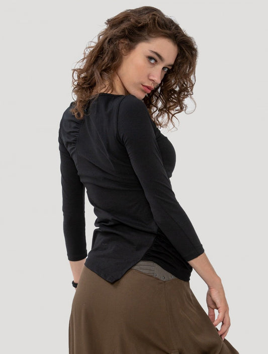 KIRTAN Long Sleeves Top In black