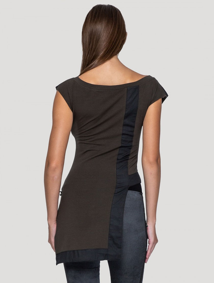 VENUS Sleeveless Tunic In Steel