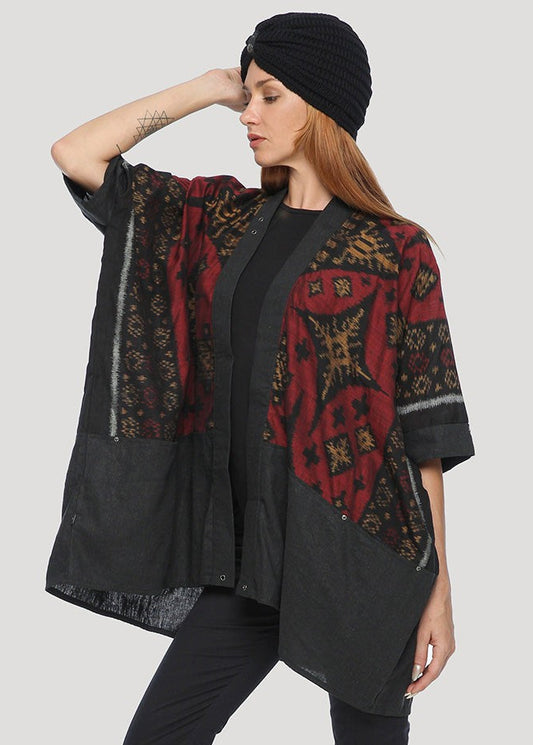 UNISEX KIMONO KAFTAN In Red