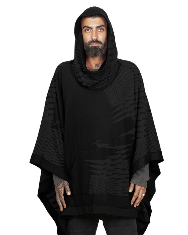 UNISEX SAJAX Poncho In Black