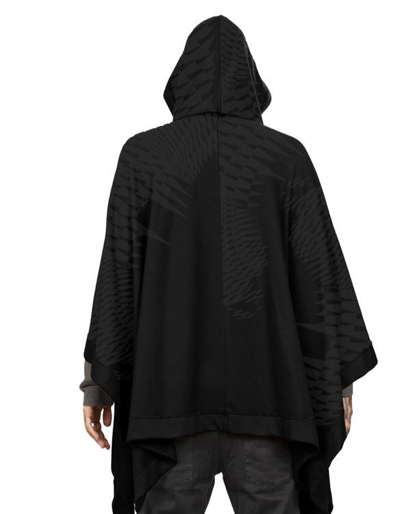 UNISEX SAJAX Poncho In Black