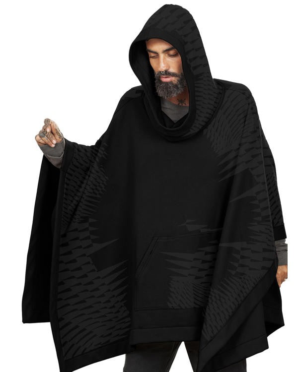 UNISEX SAJAX Poncho In Black