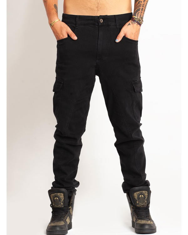 RIOT Heavy Drill Cotton Pants In Black