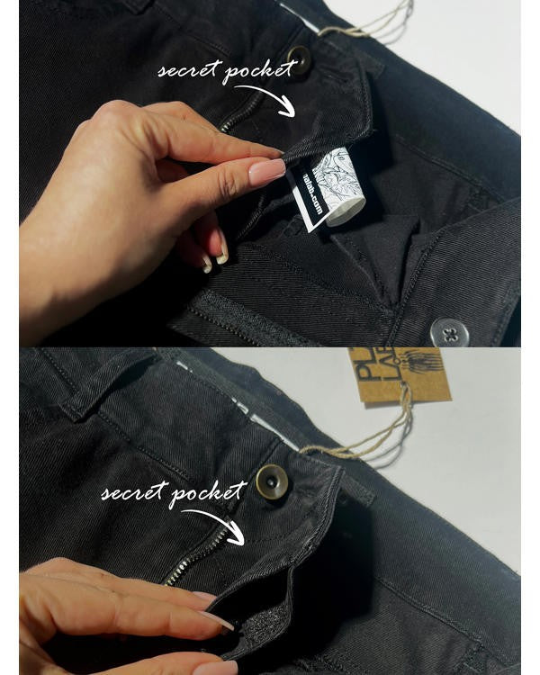 RIOT Heavy Drill Cotton Pants In Black