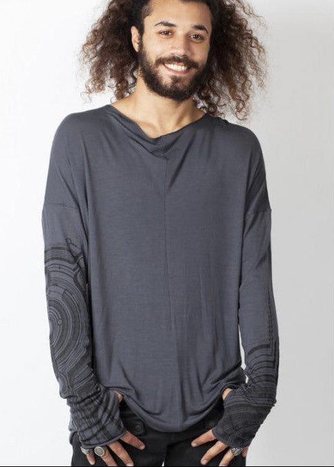 YOSHINORI Long Sleeve Shirt In Grey