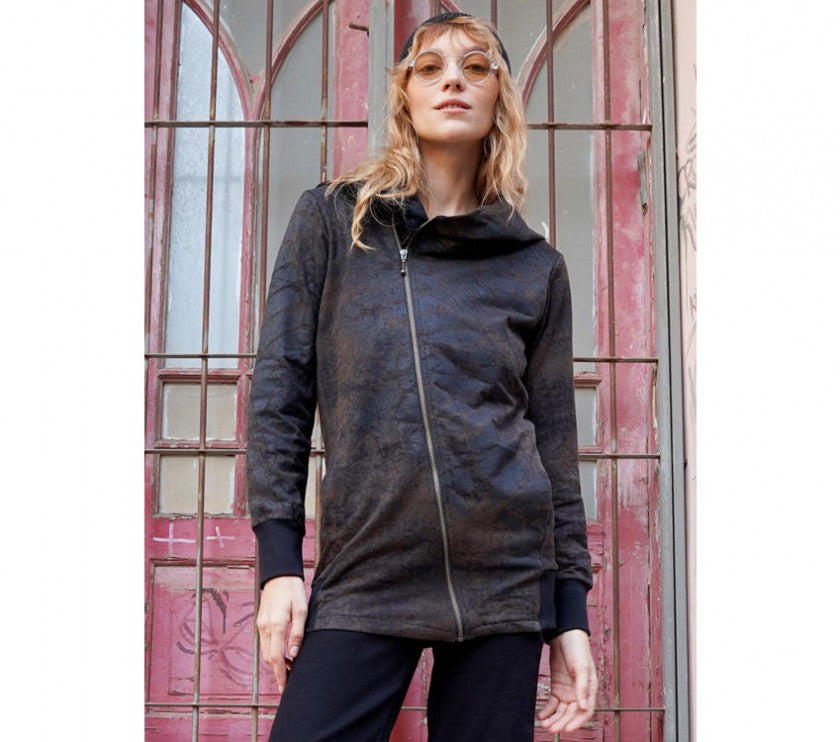 XTEX ZIP Hood Sweat In Black