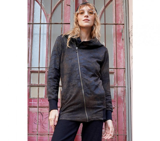 XTEX ZIP Hood Sweat In Brown