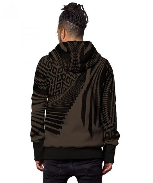 ATAR Zipped Hood In Brown