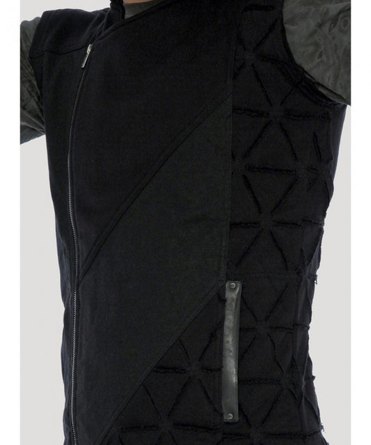 SHINOBI Hoodie Vest In Black