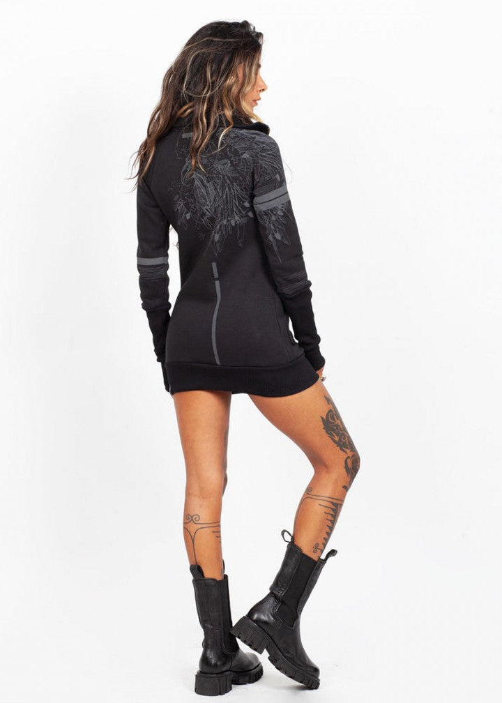 KORMORAN ZIP Hood Sweat In Black