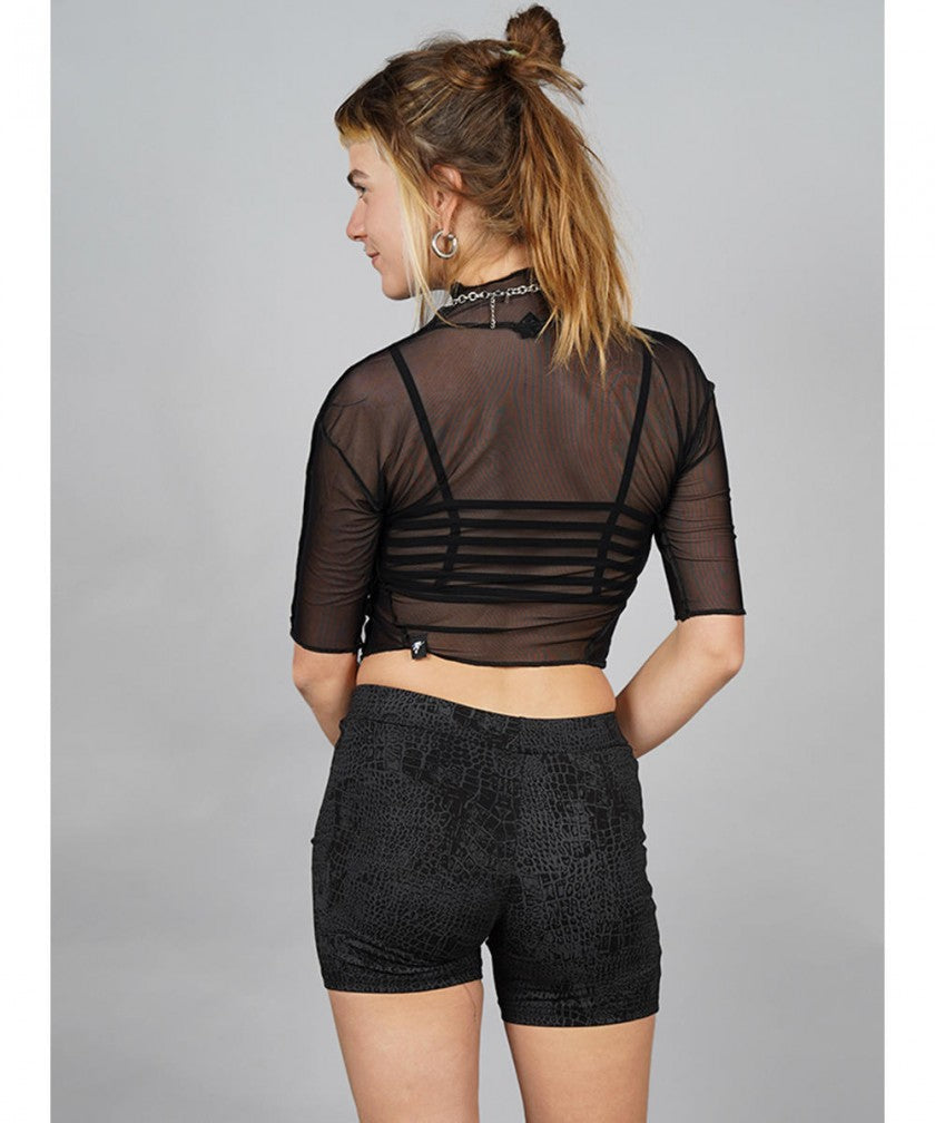 REPTILIA Shorts In Black