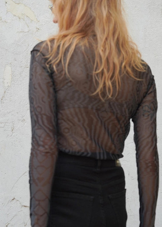 ICHI NET Long Sleeve Top