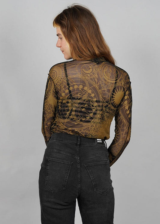 TAKARA NET Long Sleeve Top