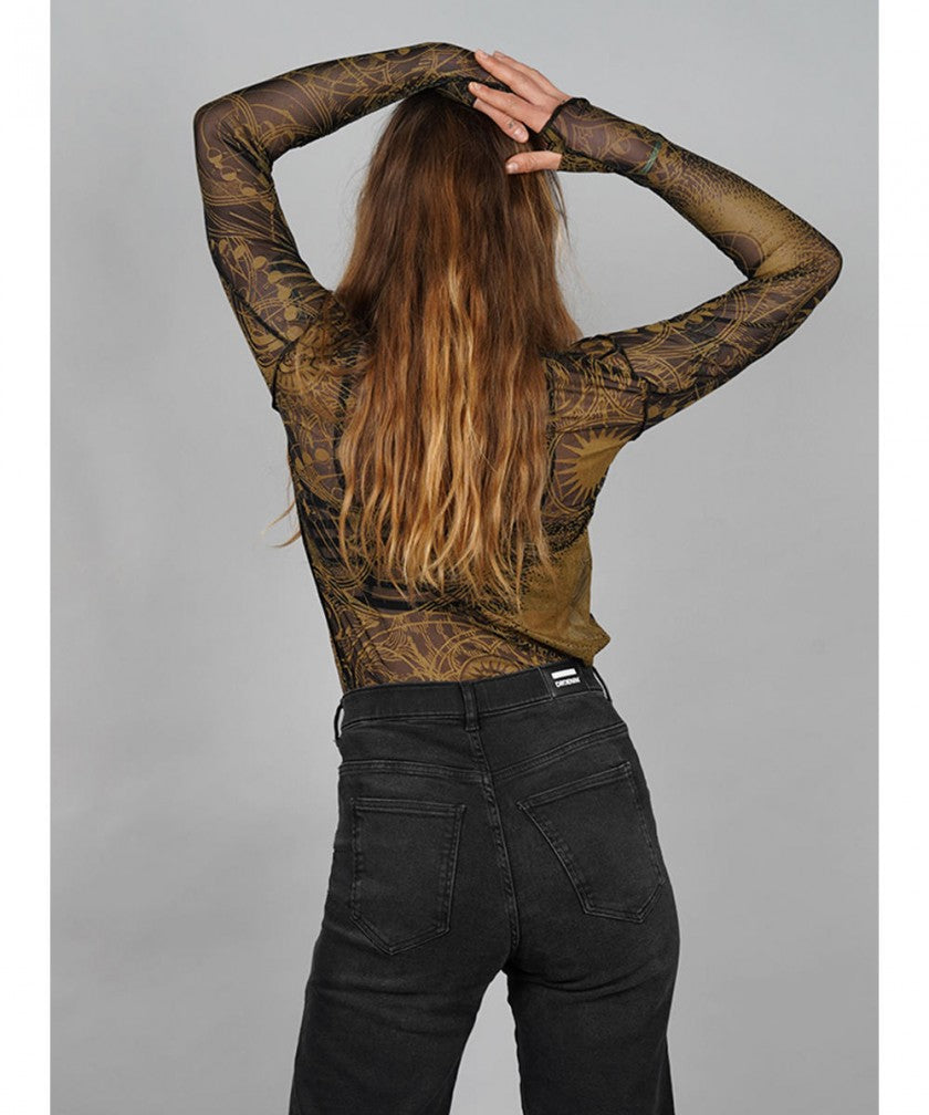 TAKARA NET Long Sleeve Top