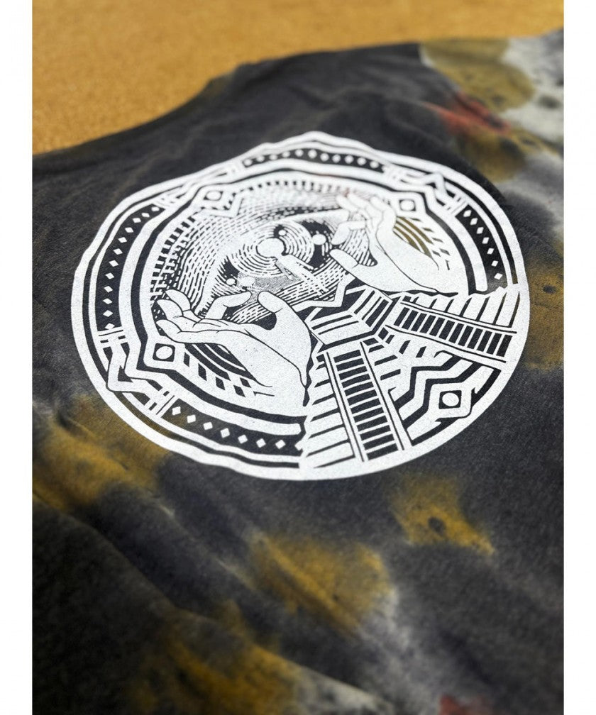 SOLOS T-Shirt In Rust Grey Tie-Dye