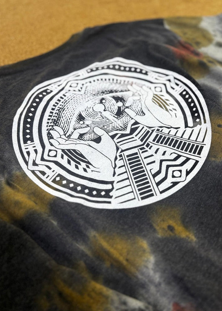 SOLOS T-Shirt In Rust Grey Tie-Dye