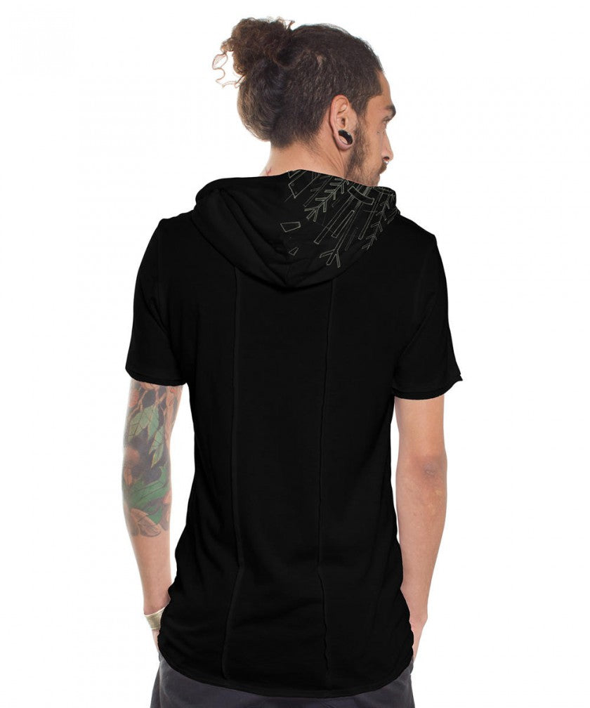 WOOD SPIRIT Hooded T-Shirt In Black