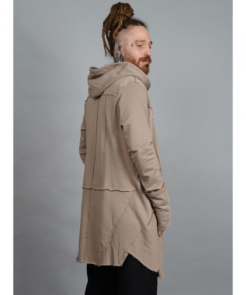 CUTSY UNISEX Hooded Jacket In Stone