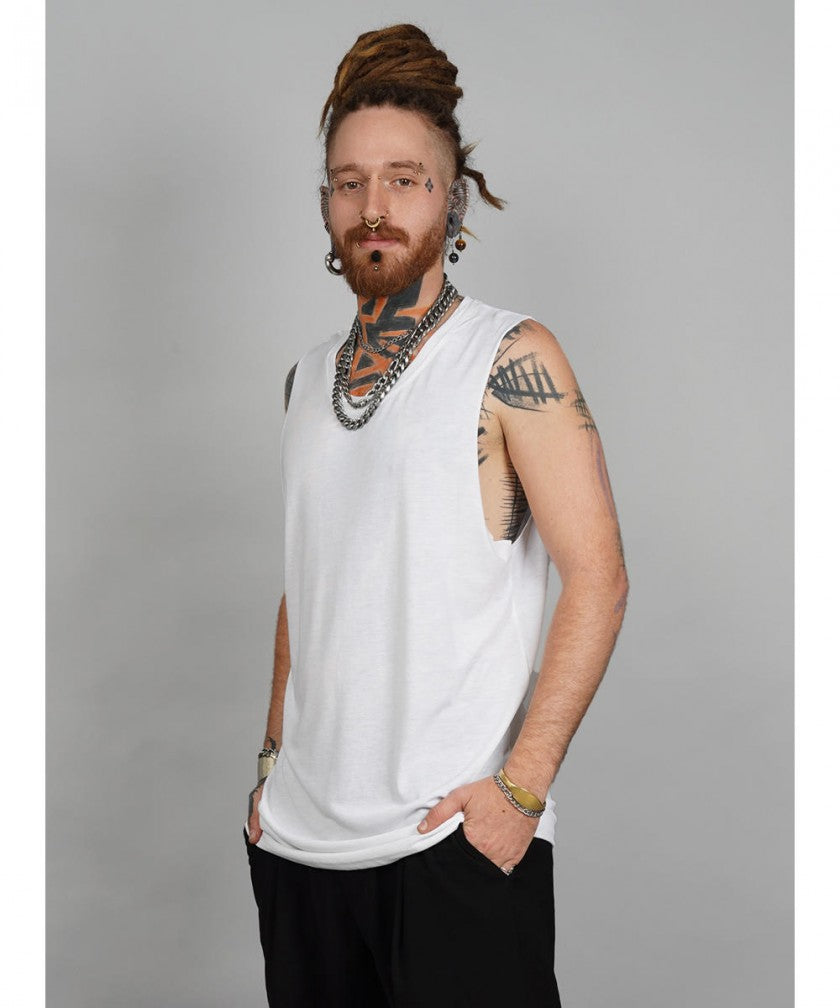 SHALVATA Tank Top In White