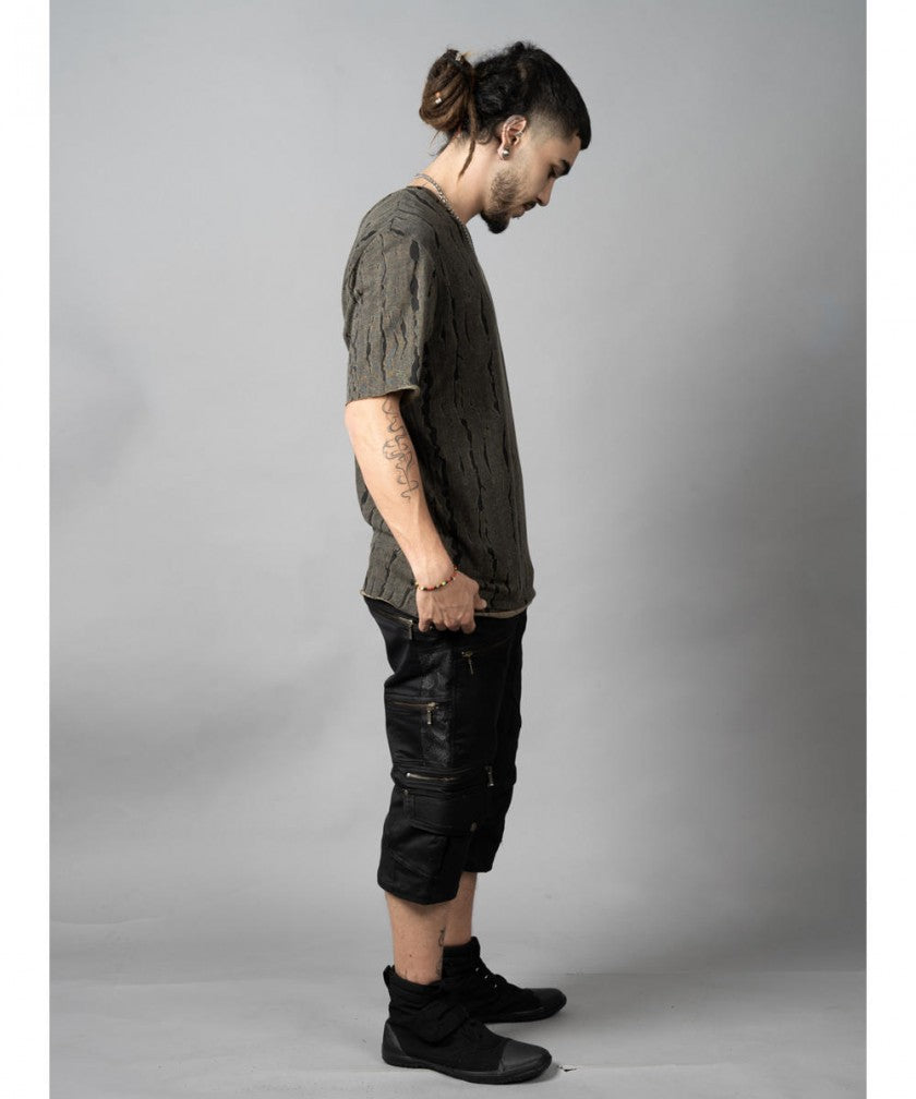 SAKAY BOTANICAL T-Shirt In Olive Shadow