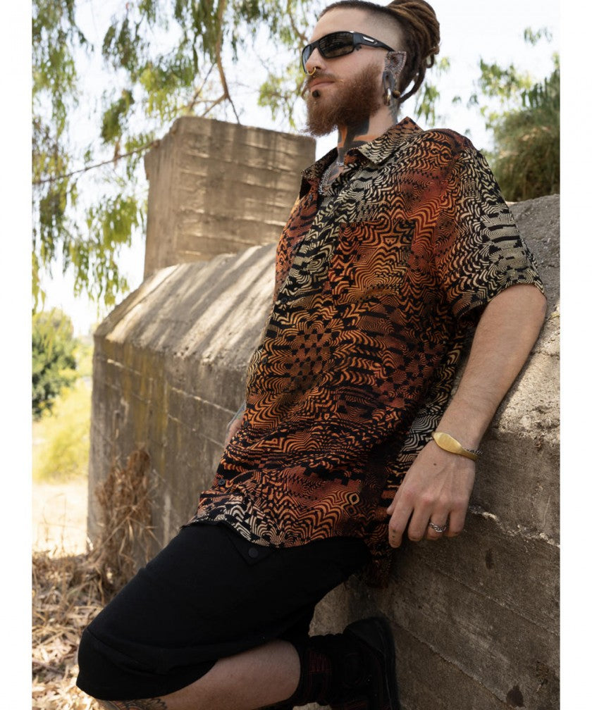 JOJO UNISEX Short Sleeve Botton Shirt