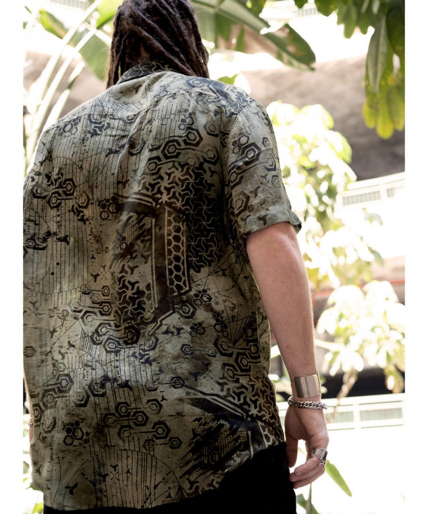 DEA BUTTON Short Sleeve Botton Shirt